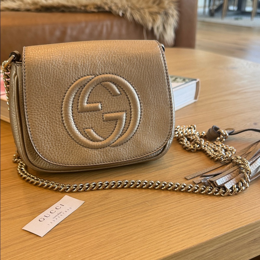 Gucci Metallic Gold Crossbody Bag